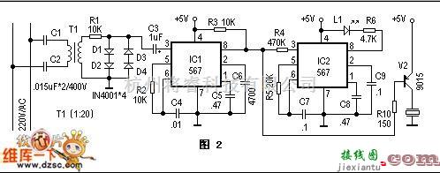 报警控制中的电力线载波报警器电路图  第2张