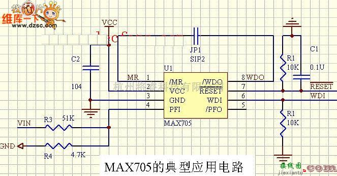 单片机制作中的max705典型应用电路图  第1张