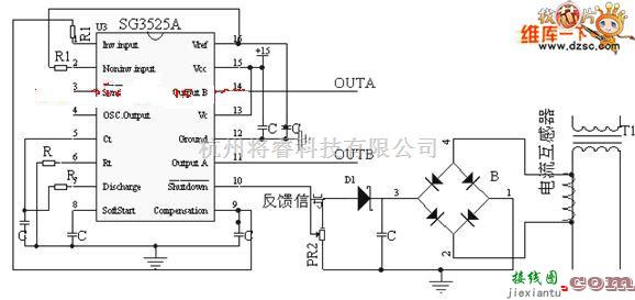 单片机制作中的sg3525组成的逆变电路图  第1张