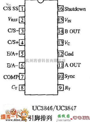 单片机制作中的UC3846或UC3847引脚电路图  第1张