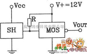 霍尔传感器中的霍尔开与MOS电路连接输出接口电路图  第1张