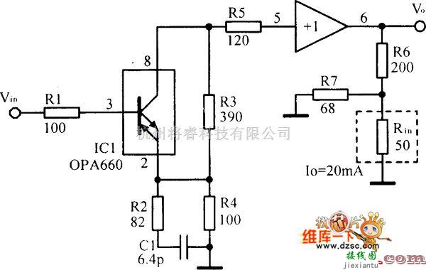 宽带放大中的500MHz宽带放大电路图  第1张