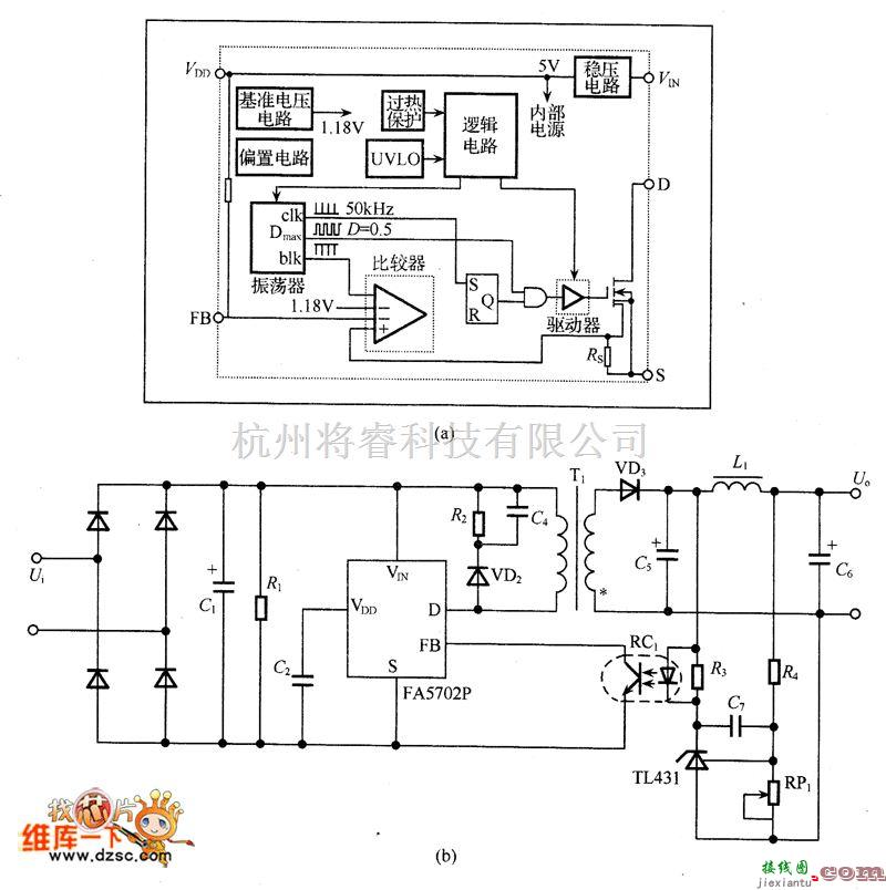 电源电路中的FA5702P的应用电路图  第1张