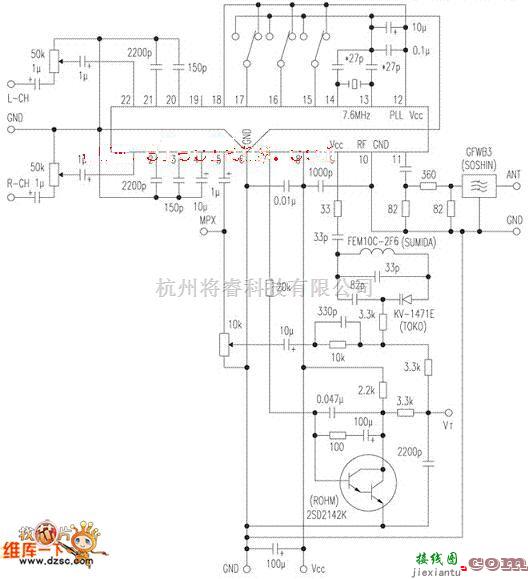 单片机制作中的bh1417应用电路图  第1张