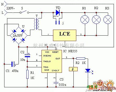 灯光控制中的路灯延寿控制器电路图  第1张