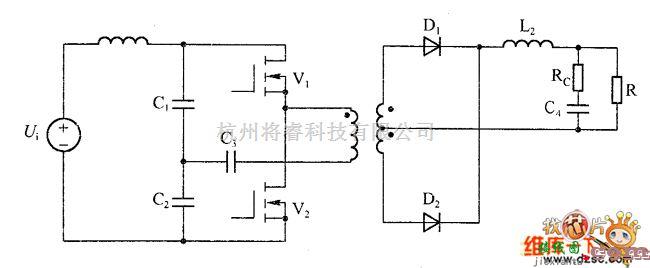 开关稳压电源中的DC／DC PWM半桥式开关转换器的主电路图  第1张