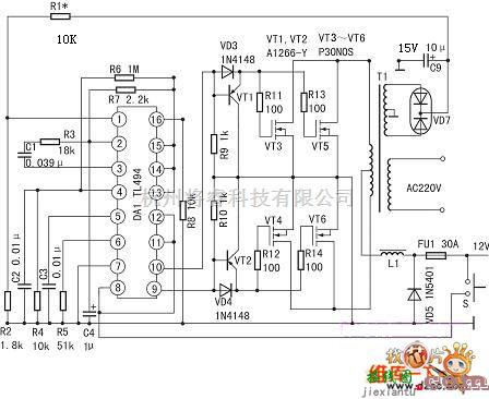 逆变电源中的可以自动稳压逆变器电路图  第1张