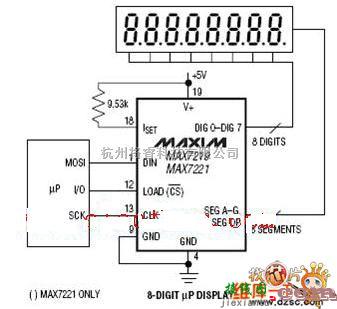 单片机制作中的max7219典型电路图一  第1张