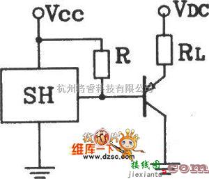 霍尔传感器中的霍尔开与集电极输出接口电路图  第1张