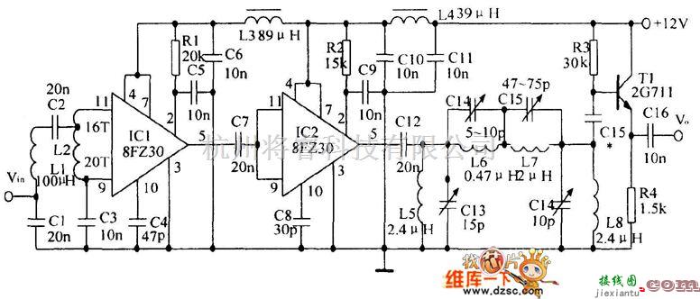 射频放大器电路中的噪声射频一中频放大电路图  第1张