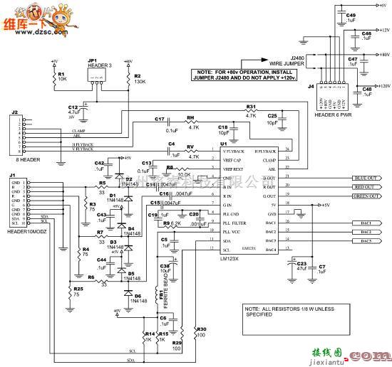 单片机制作中的LM1238应用电路图  第1张