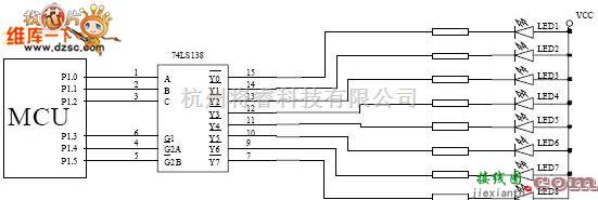 单片机制作中的74HC138译码器应用电路图  第1张