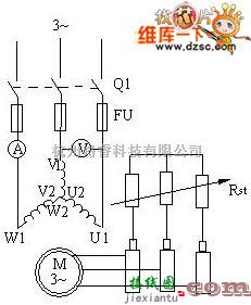 防害中的鼠笼绕线转子异步电动机电路图  第1张