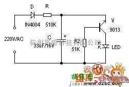 光电电路中的低功耗交流电闪烁灯电路图  第1张