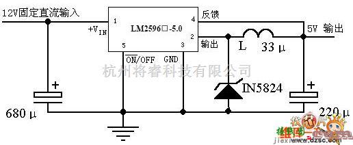 单片机制作中的LM2596应用电路图  第1张