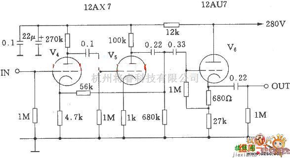 电子管功放中的Marantz 7电子管放大器电路图  第1张