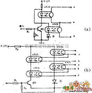 光电耦合器中的光电耦合器单刀双掷开关电路图  第1张