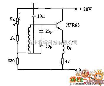 射频放大器中的电子耦合振荡器电路图  第1张