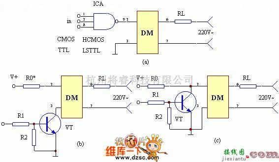 综合电路中的多敏固态控制器与其它集成电路配接电路图  第1张