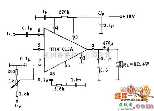 射频放大器中的集成放大器的4w功放电路图  第1张