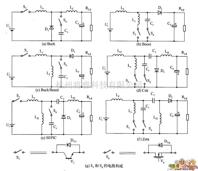 运算放大电路中的ZCS PWM转换器的基本电路图  第1张