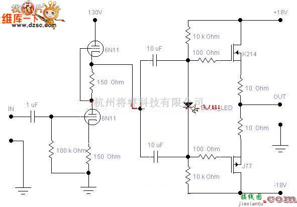 电子管功放中的6n11电子管功放电路图  第1张