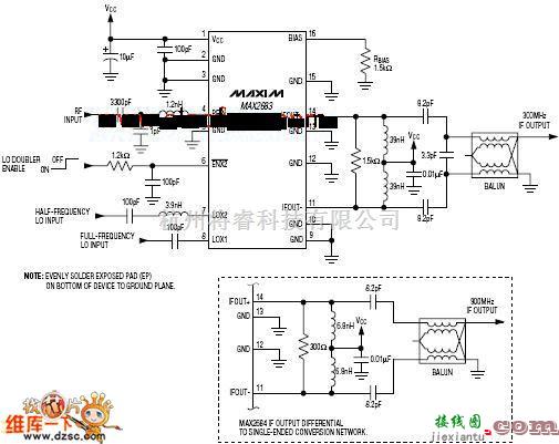 单片机制作中的MAX2683,MAX2684应用电路图  第1张