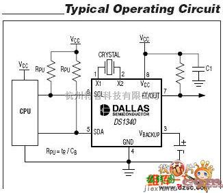 单片机制作中的DS1340应用电路图  第1张