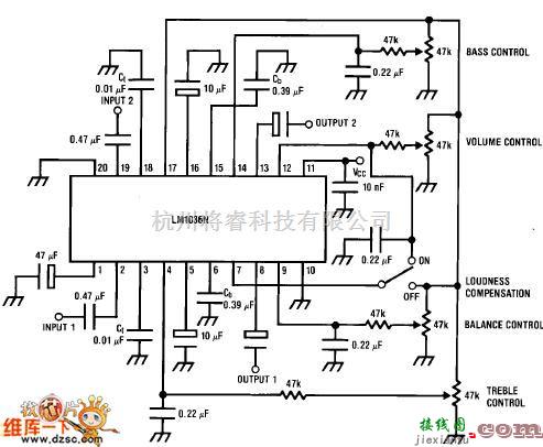 单片机制作中的LM1036应用电路图  第1张