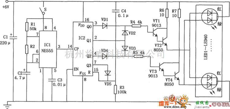 自动控制中的电子变色龙电路图  第1张