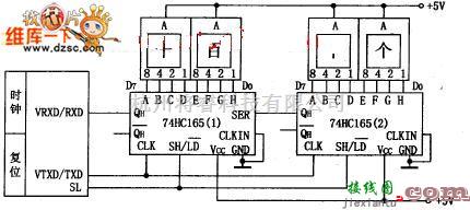 单片机制作中的74HC165 扩展的4 位BCD 码码盘电路图  第1张