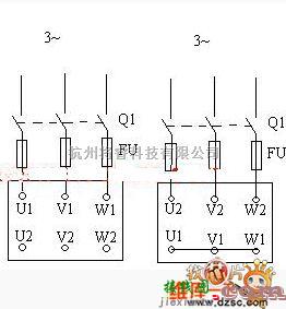 防害中的鼠笼电动机变极调速接线电路图  第1张