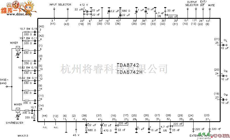 单片机制作中的TDA8741应用电路图  第1张