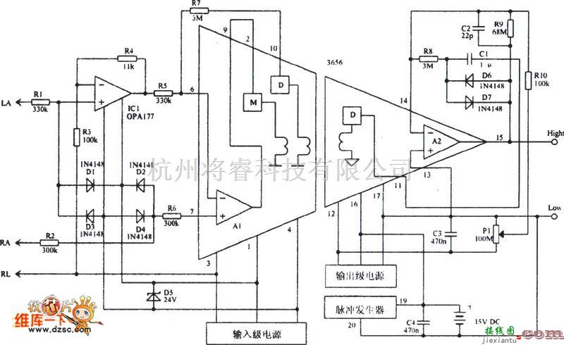 视频放大中的关于心电图放大电路图  第1张