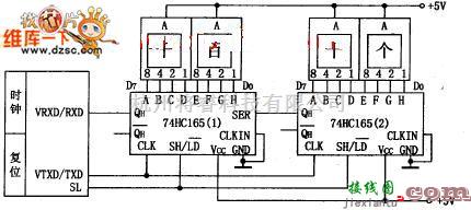 单片机制作中的74HC165扩展的4位BCD码码盘电路图  第1张