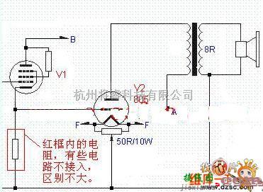 电子管功放中的805阴极输出器直接耦合功放电路图  第1张