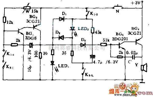 电源电路中的四音电路图  第1张