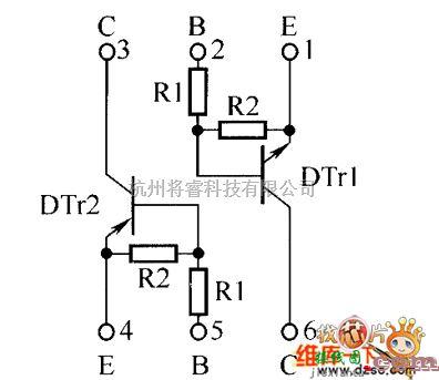 光敏二极管、三极管电路中的晶体三极管UMD4N、EMD5、UMD5N内部电路图  第1张