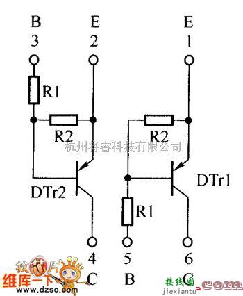 光敏二极管、三极管电路中的晶体三极管EMB6、UMB6N内部电路图  第1张