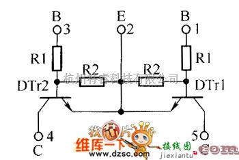 光敏二极管、三极管电路中的晶体三极管EMG1、UMG1N内部电路图  第1张