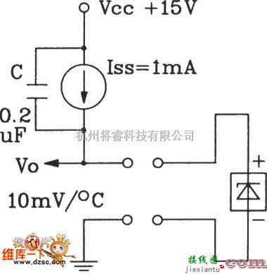 温度传感电路中的TSV型温度传感器采用恒流源的测温电路图  第1张