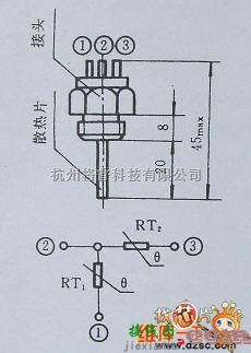 温控电路中的旁热式PTC断水的元器件选择电路图  第1张