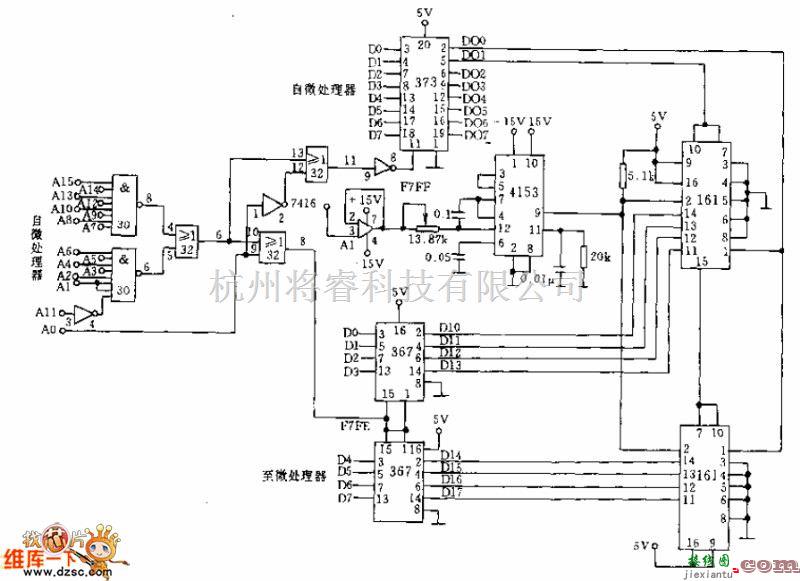 数字电路中的数字电压表信号电路图  第1张