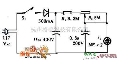 LED电路中的闪光节拍电路图  第1张