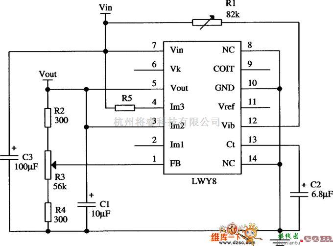 稳压电源中的LWY8正集成稳压器的典型应用电路图  第1张