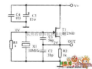 正弦信号产生中的低噪声正弦波晶体振荡器电路图  第1张