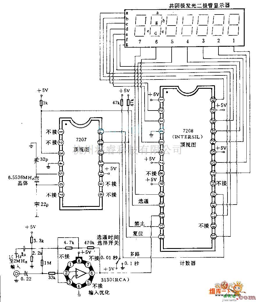 电源电路中的10H2至2MH2的频率计电路图  第1张