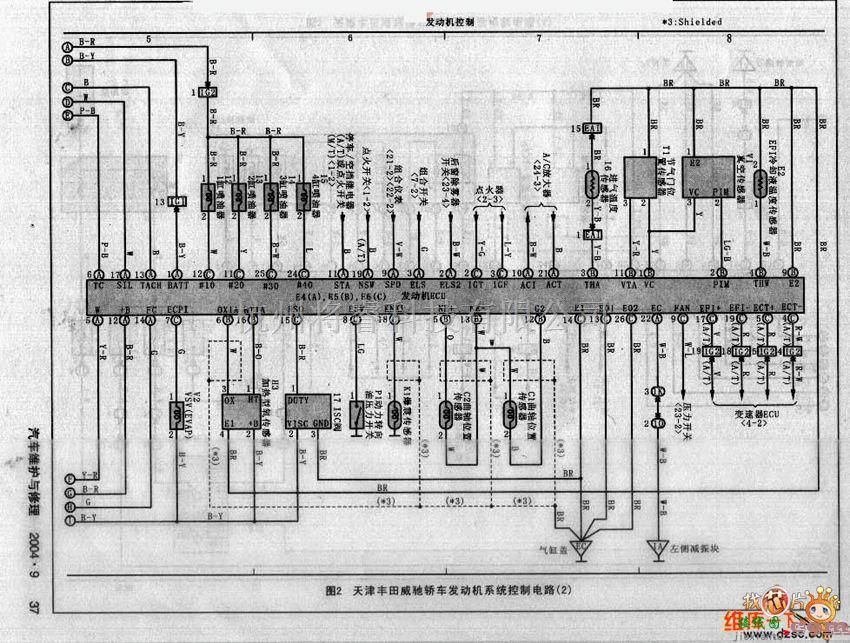 丰田中的天津丰田威驰电路图  第1张