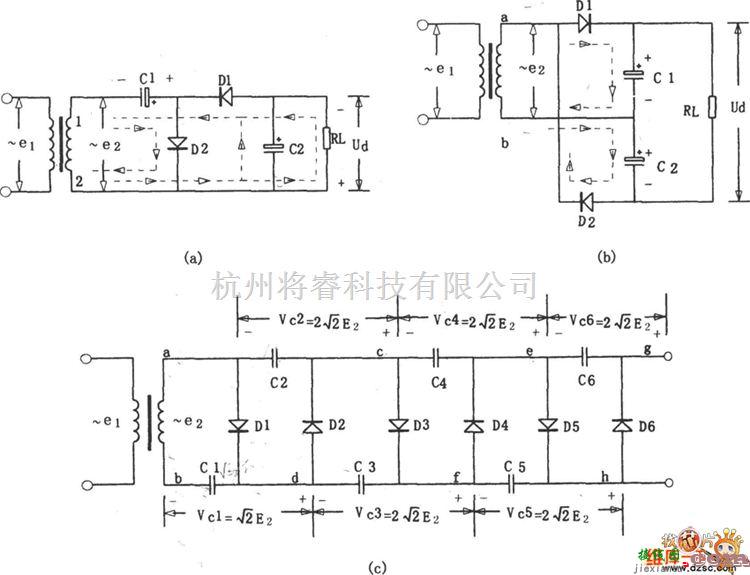 整流单元中的倍压整流电路图  第1张
