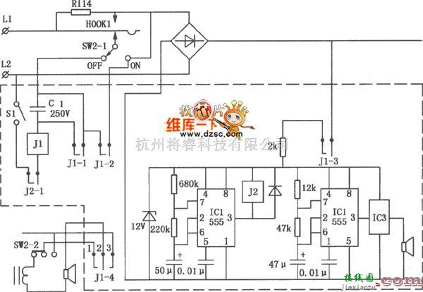 自动控制中的自动呼叫人名的电话机电路图  第1张